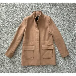 Theory Women's Camel Cashmere Wool Blend Coat Jacket Size Small